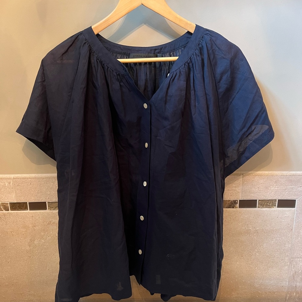 Jenni Kayne Willow Blouse in Navy